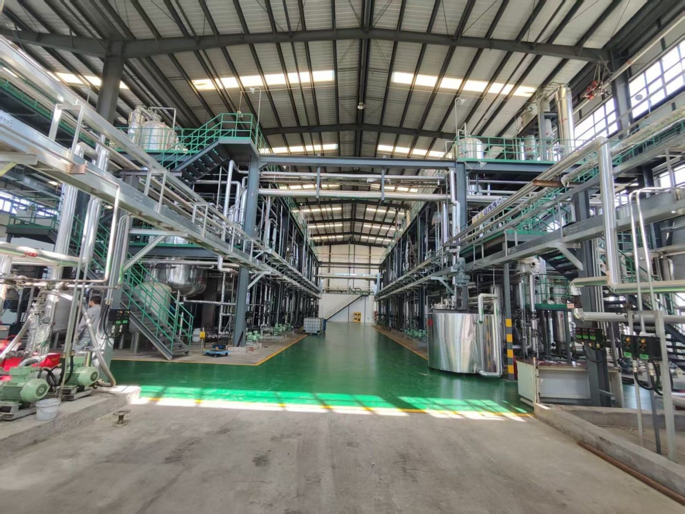 MCT plant workshop interior with separation line MCT plant workshop interior with separation line